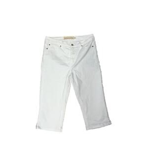 Soft Surroundings White Denim Jean Bermuda Shorts Size 8 White